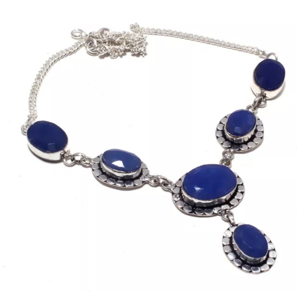 Raw Sapphire Necklace